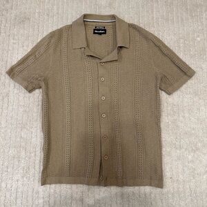 Khaki button up polo